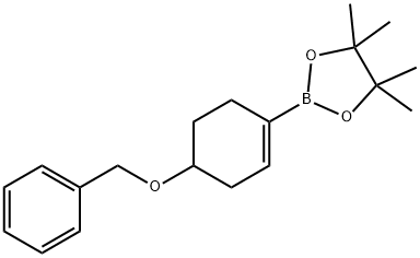 2-(4-(苄氧基)环己-1-烯-1-基)-4,4,5,5-四甲基-1,3,2-二氧杂硼烷 结构式