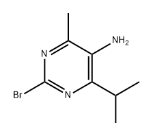 2-溴-4-异丙基-6-甲基嘧啶-5-胺 结构式