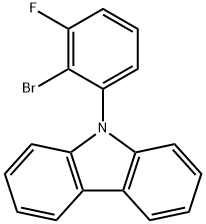 9-(2-溴-3-氟苯基)-9H-咔唑 结构式