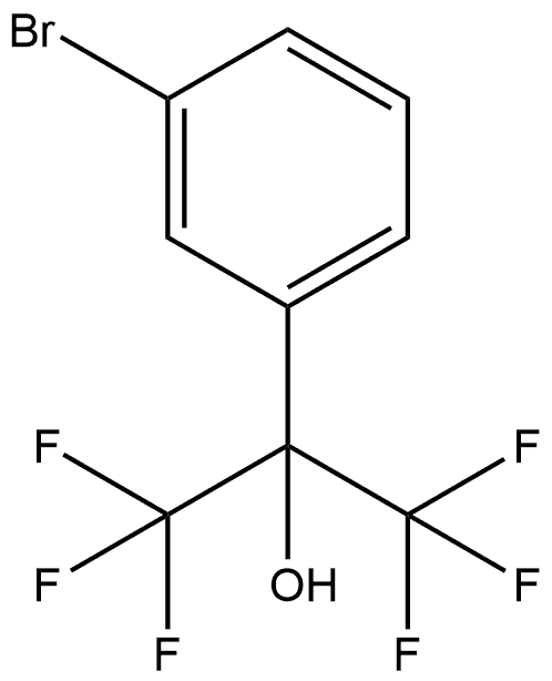 3-Bromo-α,α-bis(trifluoromethyl)benzenemethanol 结构式