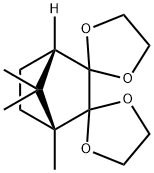 Dispiro[1,3-dioxolane-2,2'-bicyclo[2.2.1]heptane-3',2''-[1,3]dioxolane], 1',7',7'-trimethyl-, (1'R,4'S)- 结构式