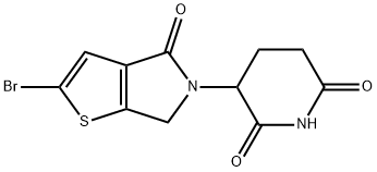 3-(2-溴-4-氧代-4,6-二氢-5H-噻吩并[2,3-C]吡咯-5-基)哌啶-2,6-二酮 结构式