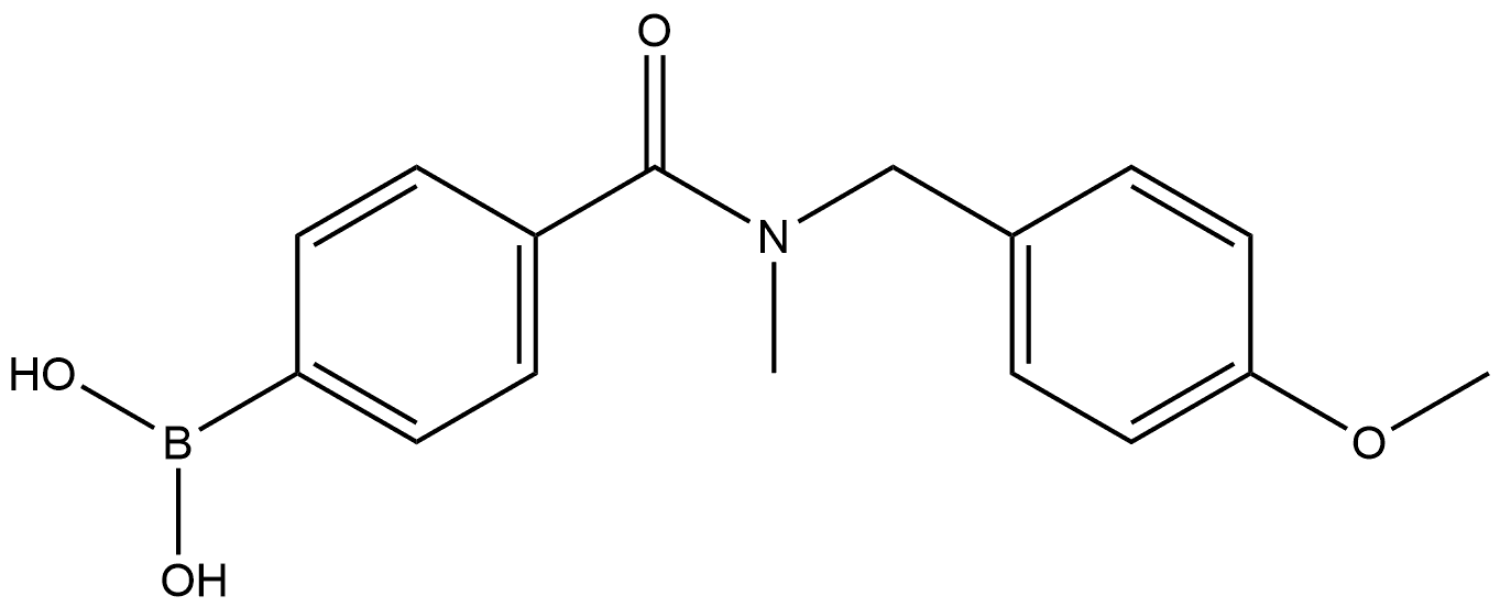 B-[4-[[[(4-Methoxyphenyl)methyl]methylamino]carbonyl]phenyl]boronic acid 结构式