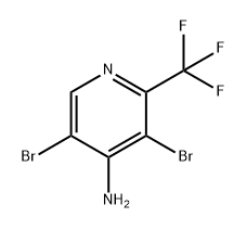 3,5-二溴-2-(三氟甲基)吡啶-4-胺 结构式