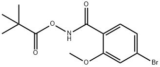 Propanoic acid, 2,2-dimethyl-, (4-bromo-2-methoxybenzoyl)azanyl ester 结构式