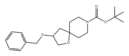 1-Oxa-8-azaspiro[4.5]decane-8-carboxylic acid, 3-(phenylmethoxy)-, 1,1-dimethylethyl ester 结构式