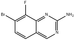 7-Bromo-8-fluoroquinazolin-2-amine 结构式