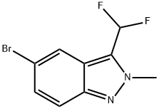 5-溴-3-(二氟甲基)-2-甲基-2H-吲唑 结构式