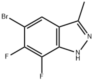 5-溴-6,7-二氟-3-甲基-1H-吲唑 结构式