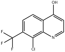 8-Chloro-7-(trifluoromethyl)quinolin-4-ol 结构式