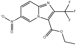 Ethyl 6-nitro-2-(trifluoromethyl)imidazo[1,2-a]pyridine-3-carboxylate 结构式