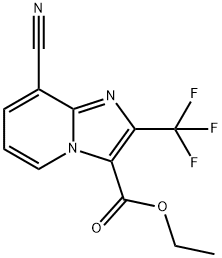 Ethyl 8-cyano-2-(trifluoromethyl)imidazo[1,2-a]pyridine-3-carboxylate 结构式
