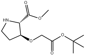 (3S)-3-[2-(1,1-Dimethylethoxy)-2-oxoethoxy]-L-proline methyl ester 结构式