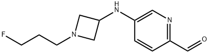 5-[[1-(3-氟丙基)-3-氮杂环丁基]氨基]吡啶-2-甲醛 结构式