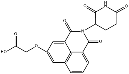 2-((2-(2,6-dioxopiperidin-3-yl)-1,3-dioxo-2,3-dihydro-1H-benzo[de]isoquinolin-5-yl)oxy)acetic acid 结构式