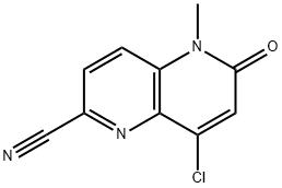 8-氯-5-甲基-6-氧代-5,6-二氢-1,5-萘啶-2-甲腈 结构式