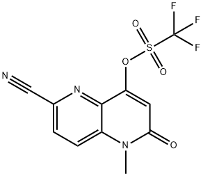 6-氰基-1-甲基-2-氧代-1,2-二氢-1,5-萘啶-4-基三氟甲磺酸酯 结构式