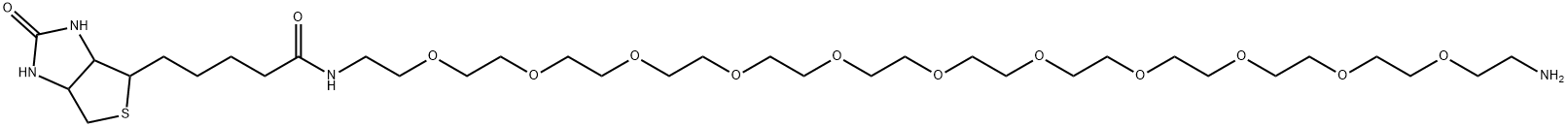 1H-THIENO[3,4-D]IMIDAZOLE-4-PENTANAMIDE, N-(35-AMINO-3,6,9,12,15,18,21,24,27,30,33-UNDECAOXAPENTATRIACONT-1-YL)HEXAHYDRO-2-OXO- 结构式