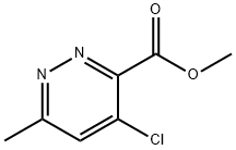 4-氯-6-甲基哒嗪-3-羧酸甲酯 结构式