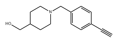 (1-(4-乙炔基苄基)哌啶-4-基)甲醇 结构式