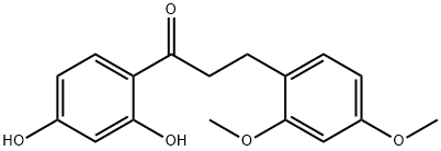 1-(2,4-二羟基苯基)-3-(2,4-二甲氧基苯基)丙-1-酮 结构式
