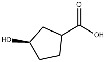 Cyclopentanecarboxylic acid, 3-hydroxy-, (3R)- 结构式