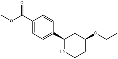 Benzoic acid, 4-[(2R,4S)-4-ethoxy-2-piperidinyl]-, methyl ester 结构式