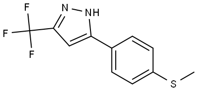 5-[4-(Methylthio)phenyl]-3-(trifluoromethyl)-1H-pyrazole 结构式