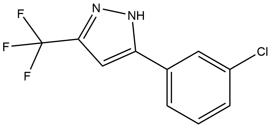 5-(3-Chlorophenyl)-3-(trifluoromethyl)-1H-pyrazole 结构式