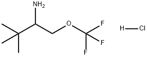 3,3-二甲基-1-(三氟甲氧基)丁-2-胺盐酸盐 结构式