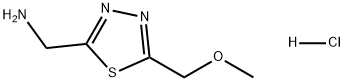 (5-(甲氧基甲基)-1,3,4-噻二唑-2-基)甲胺盐酸盐 结构式