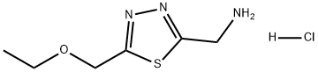 (5-(乙氧基甲基)-1,3,4-噻二唑-2-基)甲胺(盐酸盐) 结构式