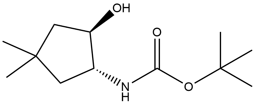 (1R,2R)-2-羟基-4,4-二甲基环戊基)氨基甲酸叔丁酯 结构式