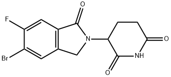 3-(5-溴-6-氟-1-氧异喹啉-2-基)哌啶-2,6-二酮 结构式