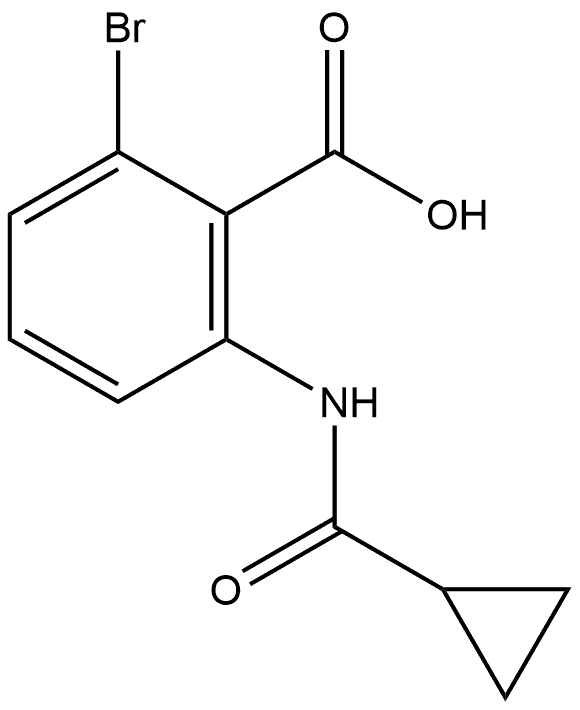 2-Bromo-6-[(cyclopropylcarbonyl)amino]benzoic acid 结构式