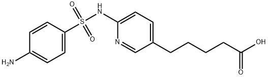 6-[[(4-Aminophenyl)sulfonyl]amino]-3-pyridinepentanoic acid 结构式