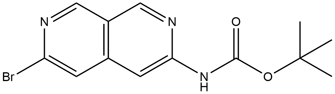 tert-butyl 6-bromo-2,7-naphthyridin-3-ylcarbamate 结构式