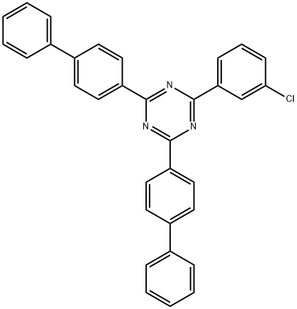 2,4-二([[1,1-联苯] -4-基)-6-(3-氯苯基)-1,3,5-三嗪 结构式