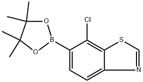 7-氯-6-(4,4,5,5-四甲基-1,3,2-二氧杂硼烷-2-基)苯并[D]噻唑 结构式