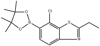 7-氯-2-乙基-6-(4,4,5,5-四甲基-1,3,2-二氧杂硼烷-2-基)苯并[D]噻唑 结构式