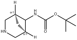 外-6-(BOC-氨基)-3-氮杂二环[3.1.1]庚烷 结构式