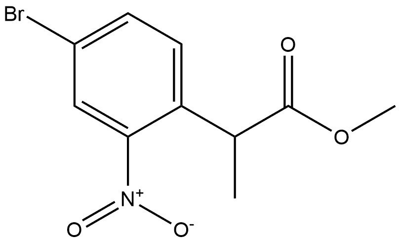 Methyl 2-(4-bromo-2-nitrophenyl)propanoate 结构式