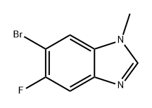 6-溴-5-氟-1-甲基-1H-苯并咪唑 结构式