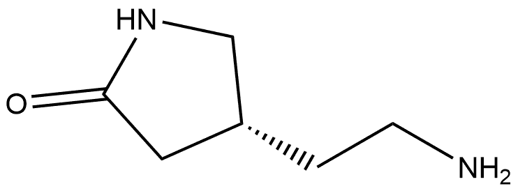 (4R)-4-(2-氨乙基)-2-吡咯烷酮 结构式