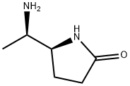 (5S)-5-[(1R)-1-氨基乙基]-2-吡咯烷酮 结构式