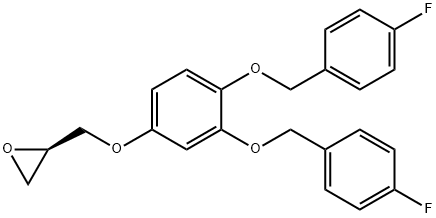 Oxirane, 2-[[3,4-bis[(4-fluorophenyl)methoxy]phenoxy]methyl]-, (2R)- 结构式