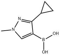 B-(3-环丙基-1-甲基-1H-吡唑-4-基)硼酸 结构式