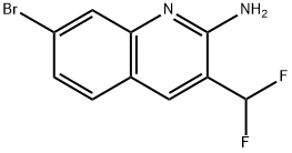 7-溴-3-(二氟甲基)喹啉-2-胺 结构式