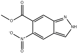 2H-Indazole-6-carboxylic acid, 5-nitro-, methyl ester 结构式