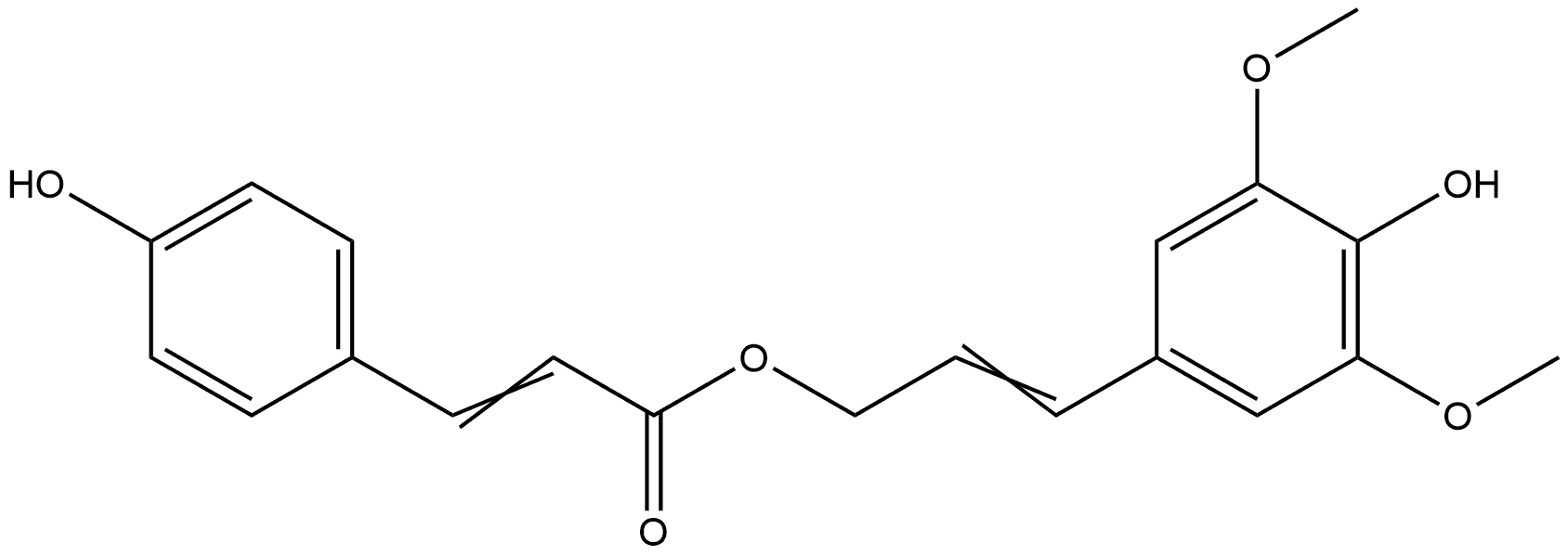 3-(4-羟基-3,5-二甲氧基苯基)丙烯酸 3-(4-羟基苯基)烯丙酯 结构式